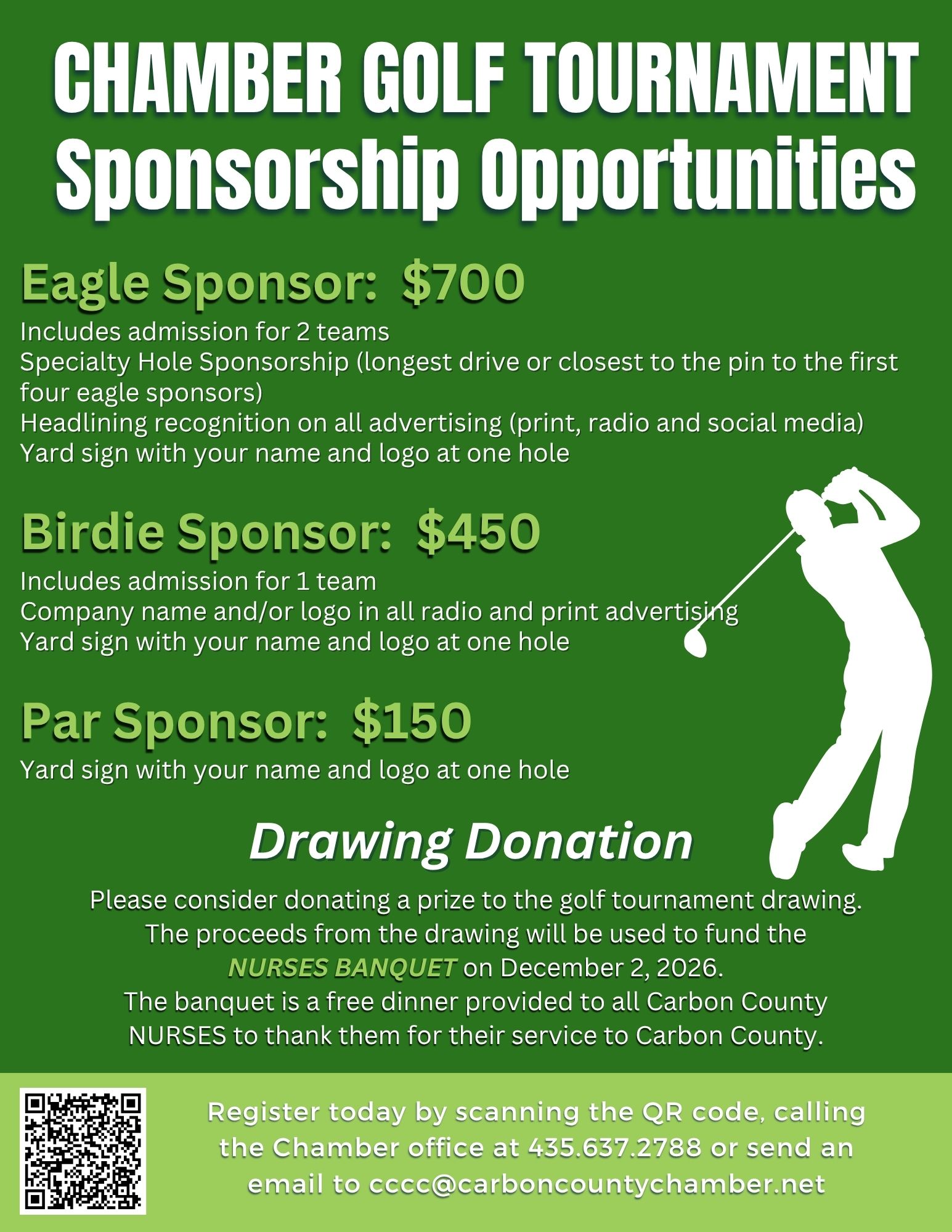 2026 Golf Tournament Flyer Sponsorship