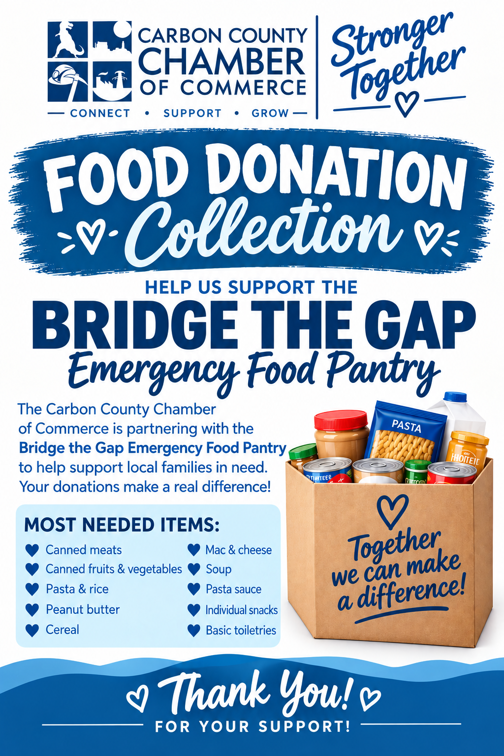 CCCC Bridge the Gap Food Donation Flier